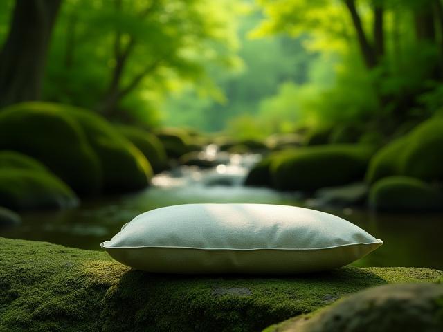 숲 속에서 행해지는 평화로운 명상 장면