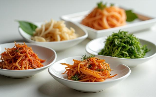 우엉, 연근, 도라지로 만든 건강한 뿌리채소 반찬들